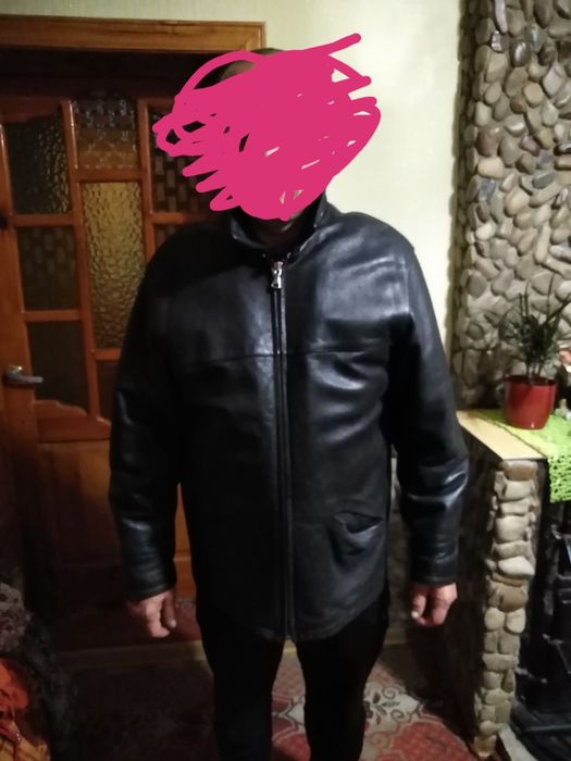 Терміново шкіряна чоловіча куртка зимова