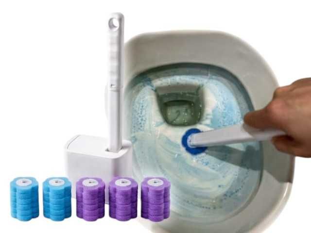 Nowoczesna Szczotka do WC z Aktywną Pianą i Wymiennymi Końcówkami Nowa