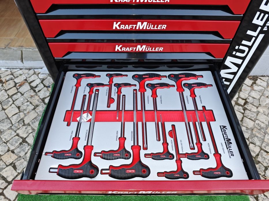 Carrinho de ferramentas Kraft Muller 7 gavetas 7 cheias