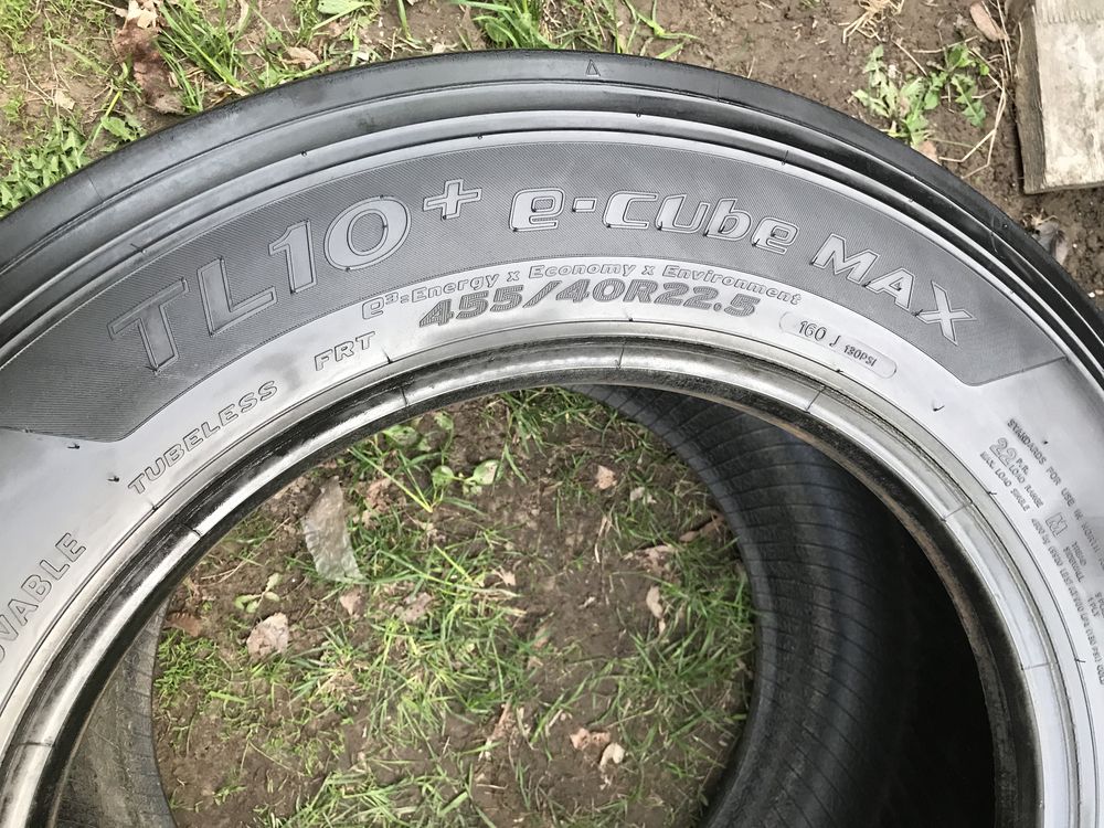 Вантажна(причепна) шина 455/40 R22.5 “HANKOOK” TL10+ e-cube max - 1шт.