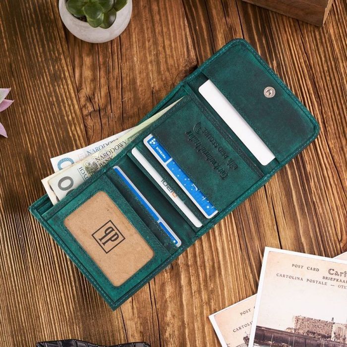 Damska portmonetka zielona portfel Paolo Peruzzi T-11-GR