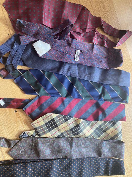 Lote 7 gravatas seda/1 Guy Laroche+Tie pescoco cerimonia