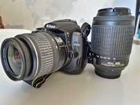 Nikon D5000 (2 lentes)  + mochila de transporte de oferta