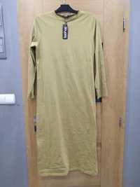 Cudna oliwkowa bawełniana sukienka Boohoo rozmiar XL biust od 106/120