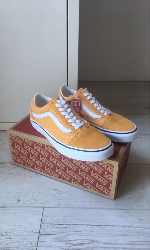 Pomarańczowe trampki buty VANS UA OLD SKOOL golden nugget 24,5cm