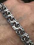 Серебряный мужской  браслет Бисмарк размеры 20.5, 21, 22.5, 23, 24