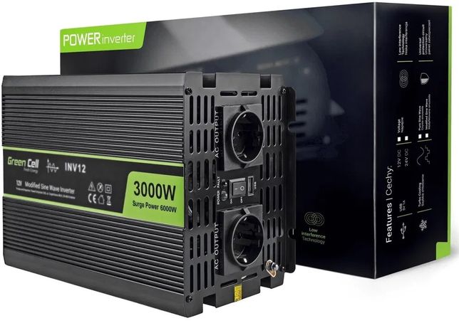 Інвертор Green Cell 12V 3000W/6000W