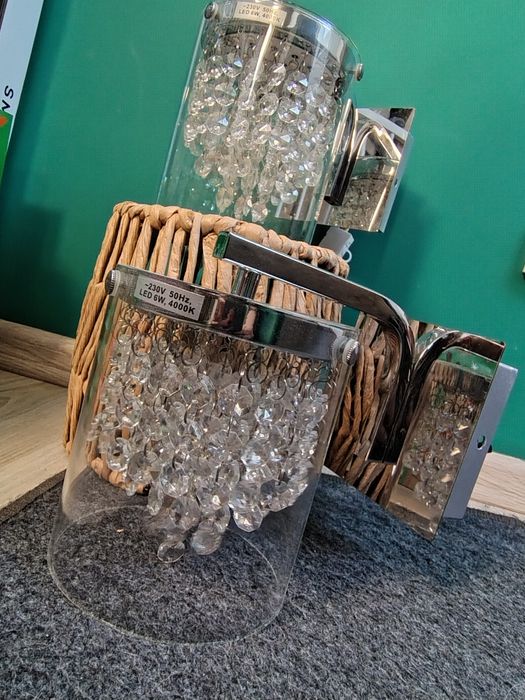 Dwa kinkiety ,lampa ścienna #diamenty #kryształy #glamoure