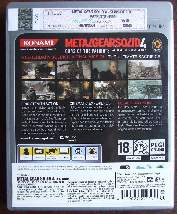 PS3 - Metal Gear Solid 4 : Guns of the Patriots