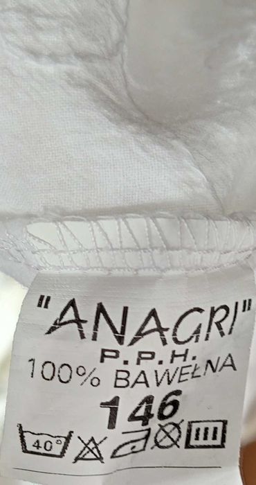 Biała sukienka dziewczęca 146 Anagri