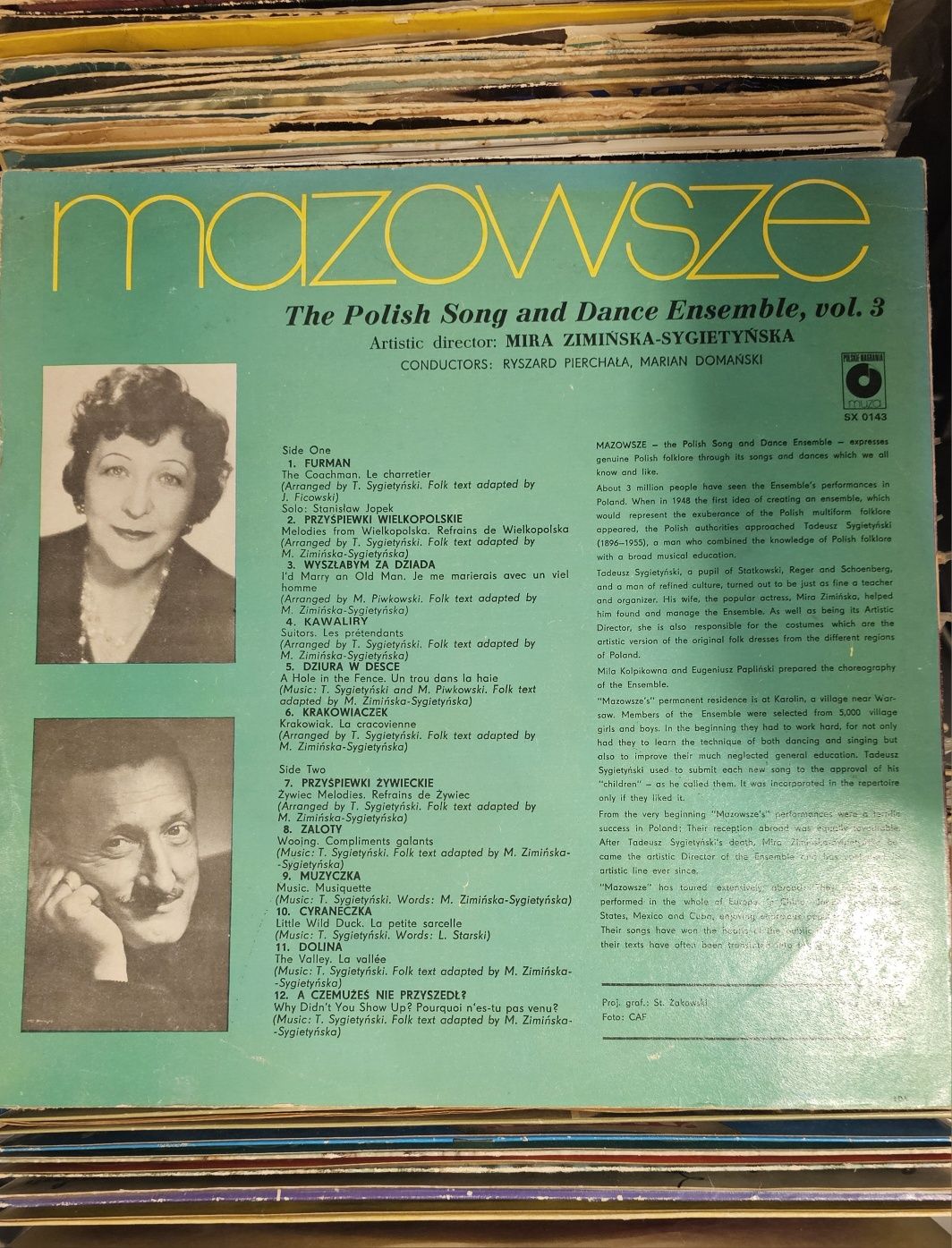 Płyta gramofonona Mazowsze The Polish Song and Ensemble stan idealny!