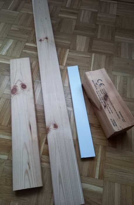 Kantówka strugana, kawałki + cała długość