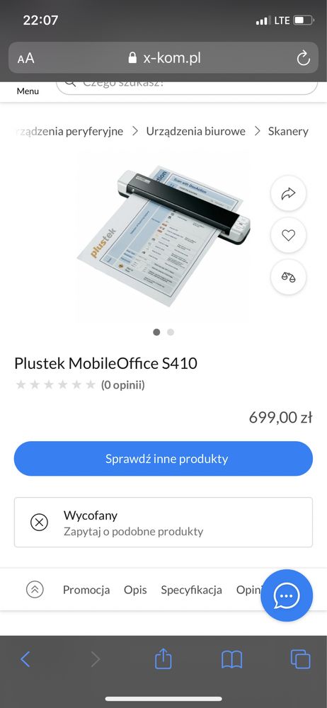 Skaner Plustek mobile