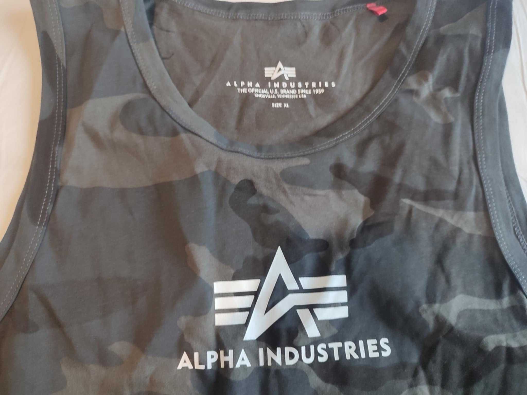 t shirt tank top ALPHA INDUSTRIES  MORO jak nowa