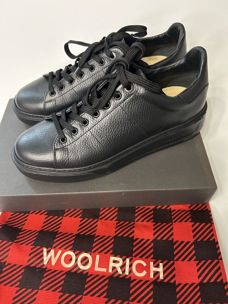Woolrich оригінал, чорні шкіряні кеди, кросівки