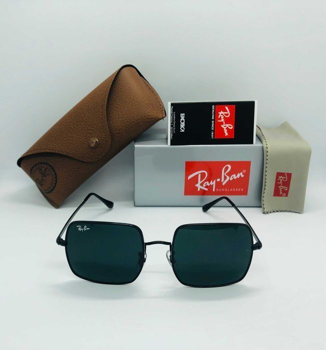 Солнцезащитные очки Ray Ban Square 1971 Black-Black 54мм стекло