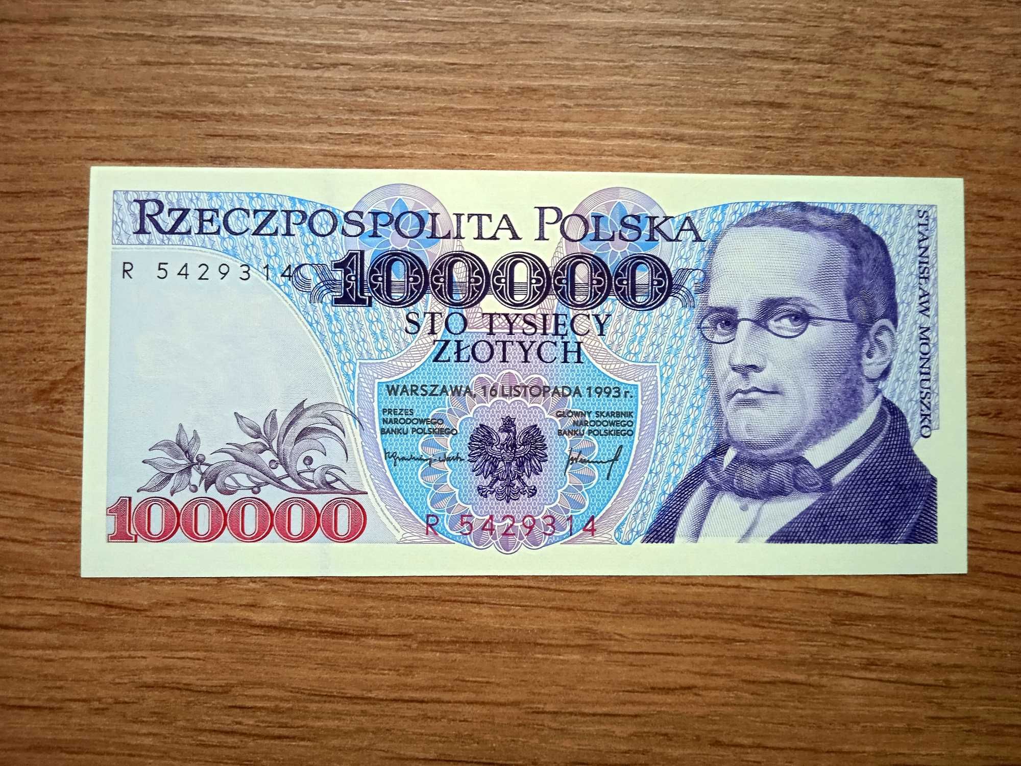 100000 zł  1993   - R -   st. 1 UNC