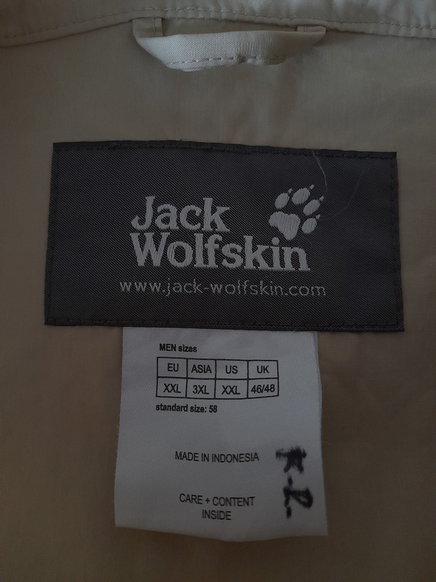 Оригинал Jack Wolfskin ветровка 100% хлопок с пропиткой XXL