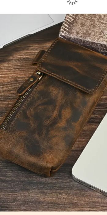 Мужской Винтажный кожаный кобур для вашего смартфона