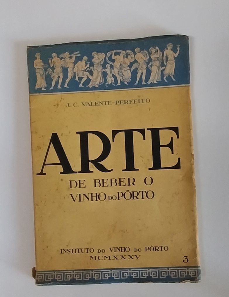 Livro antigo A arte de beber vinho do Porto