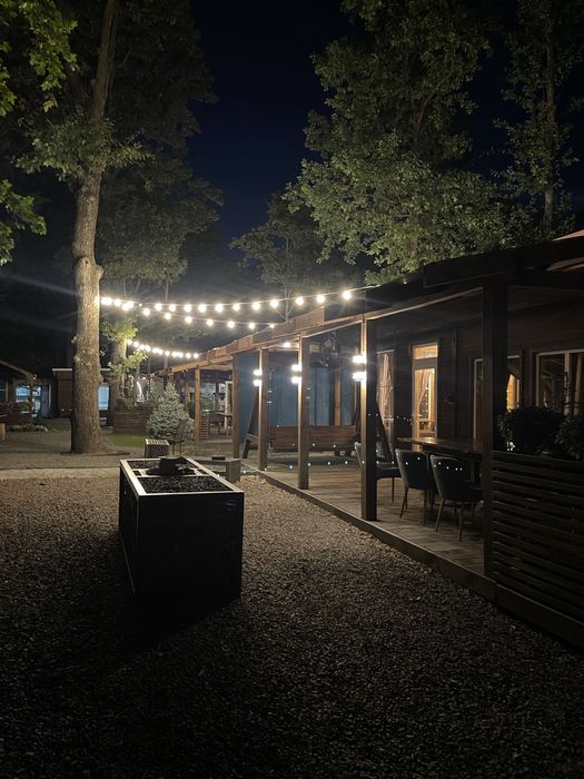 Лазня на дровах в дубовому лісі