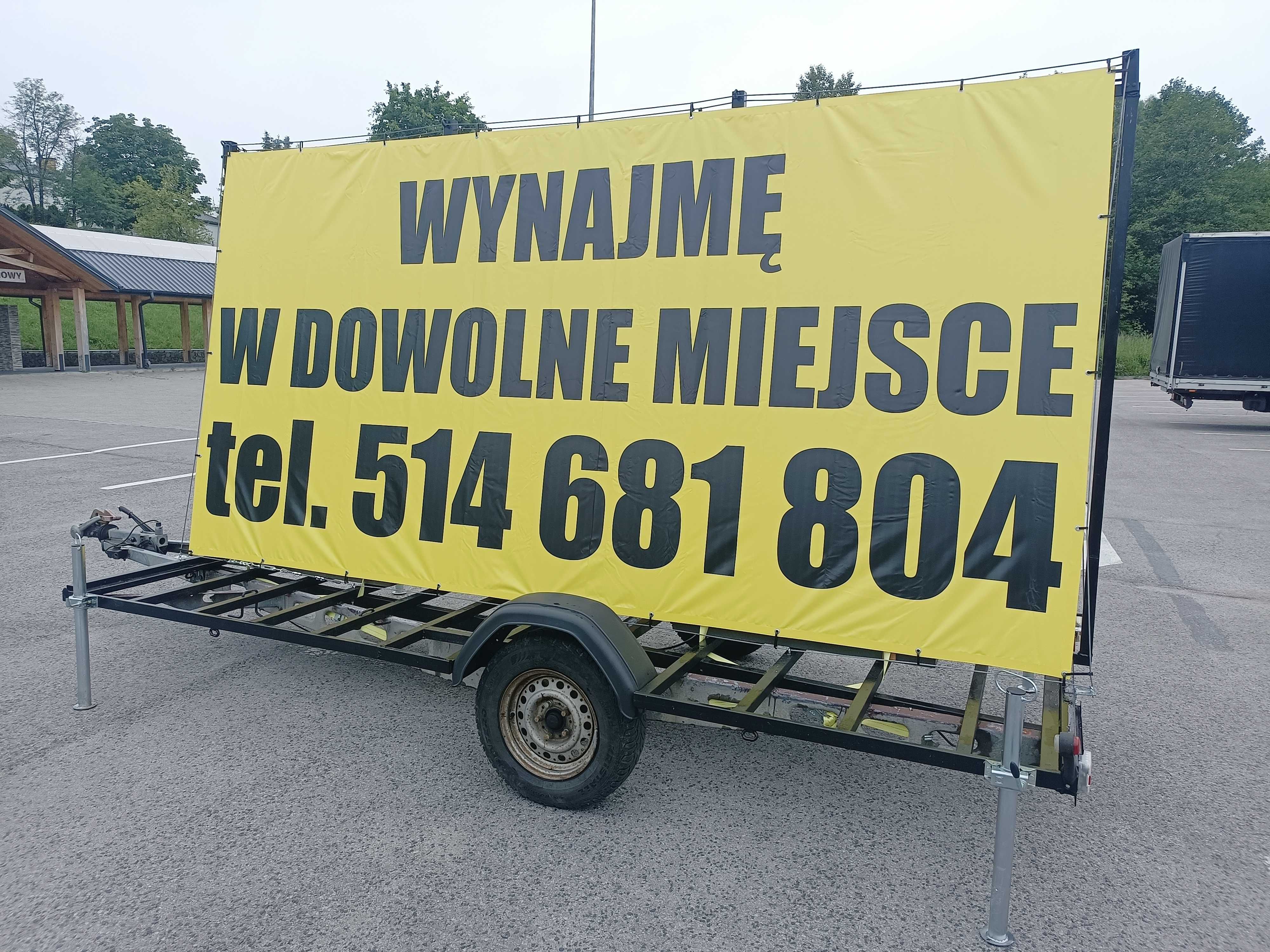 Przyczepa Reklamowa Platforma kat. B Billboard 4x2m Reklama Laweta