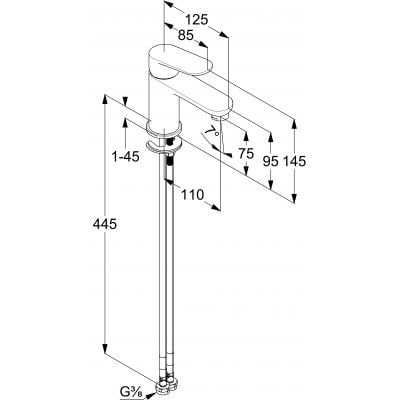 Nowa bateria KLUDI X1 umywalkowa stojąca
