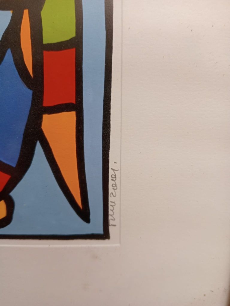 Serigrafia de peixe assinada e datada 2001