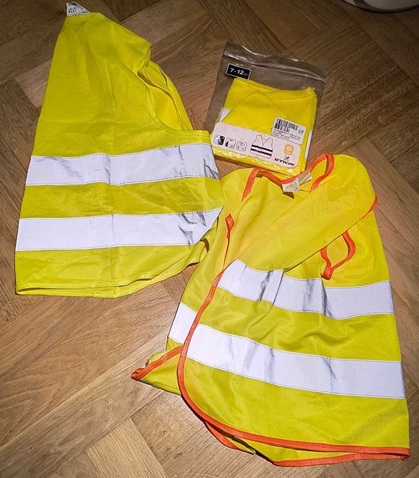 Kamizelki odblaskowe dziecięce, 3 sztuki