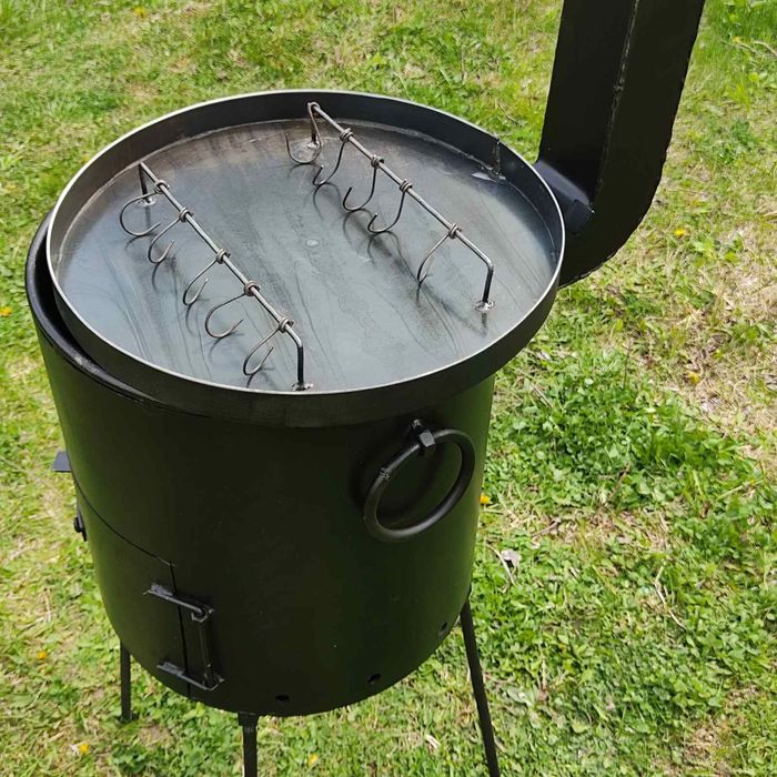 Пічка для казана 6л-8л, 10,12л, 15л Піч 3мм з  кільцем та димарем