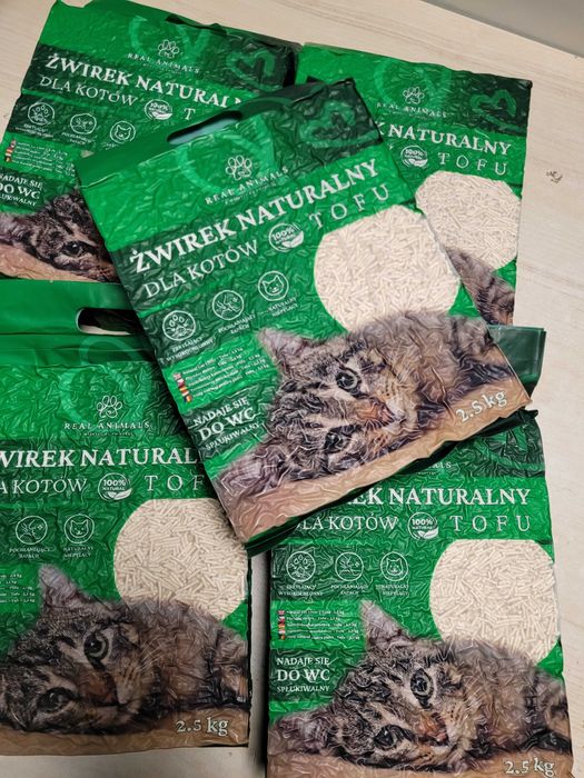 Żwirek Tofu dla Kota biodegradowalny Ekologiczny Naturalny 2,5kg 5L