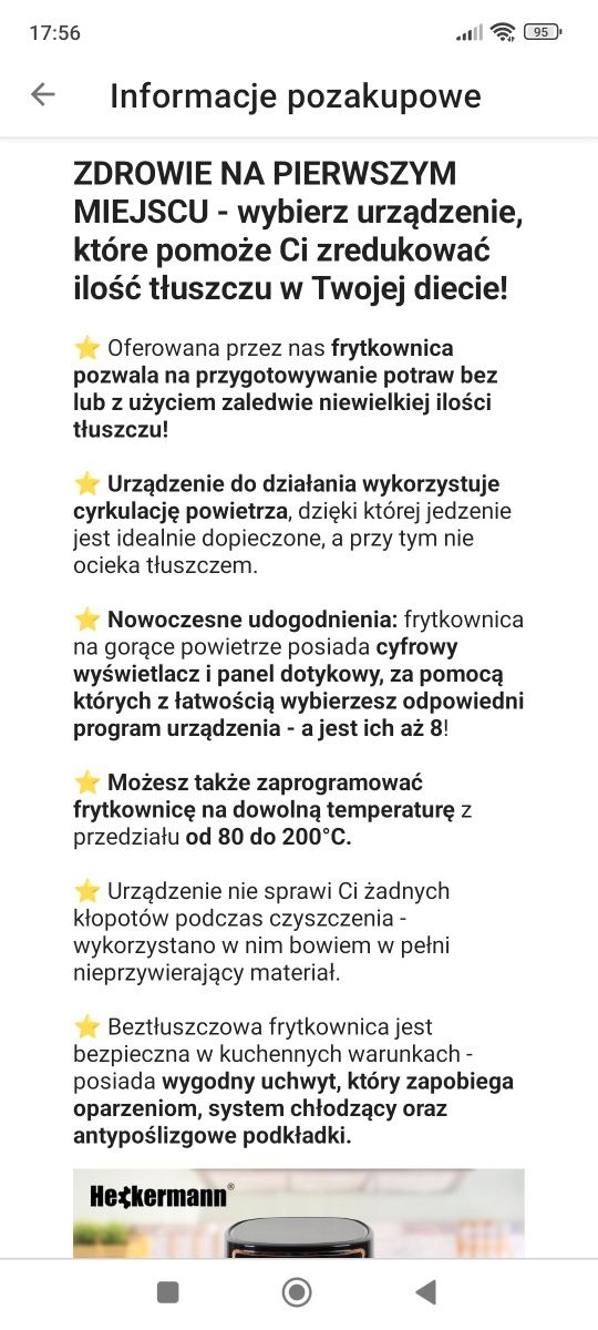 Frytkownica beztłuszczowa