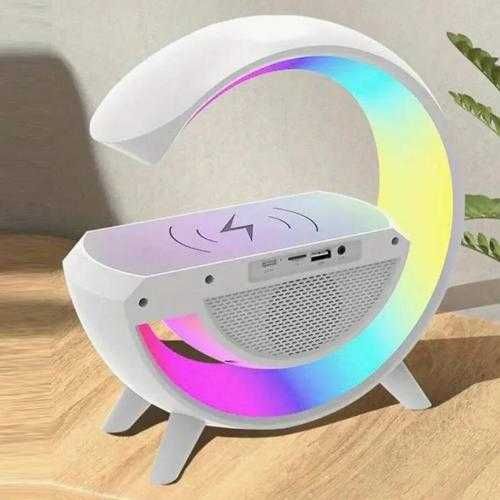 Смарт лампа годинник з Bluetooth колонкою та бездротовою зарядкою