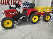 Trator Elétrico criança 12v rodas borracha assento alcochoado