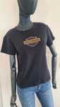 T-shirt Koszulka Harley Davidson Motor Cycles. Czarna. Logo cekiny