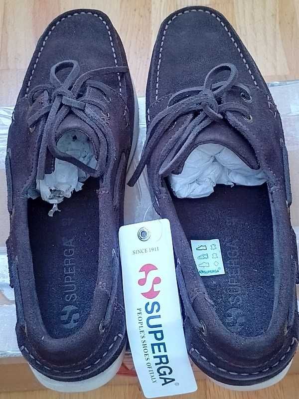 Чоловічі мокасіни туфли SUPERGA натуральний замш розмір 43