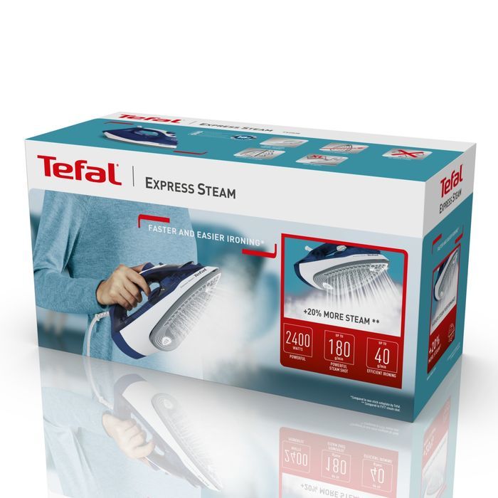 żelazko ceramiczne tefal fv2838e0 express steam 2400 w opis