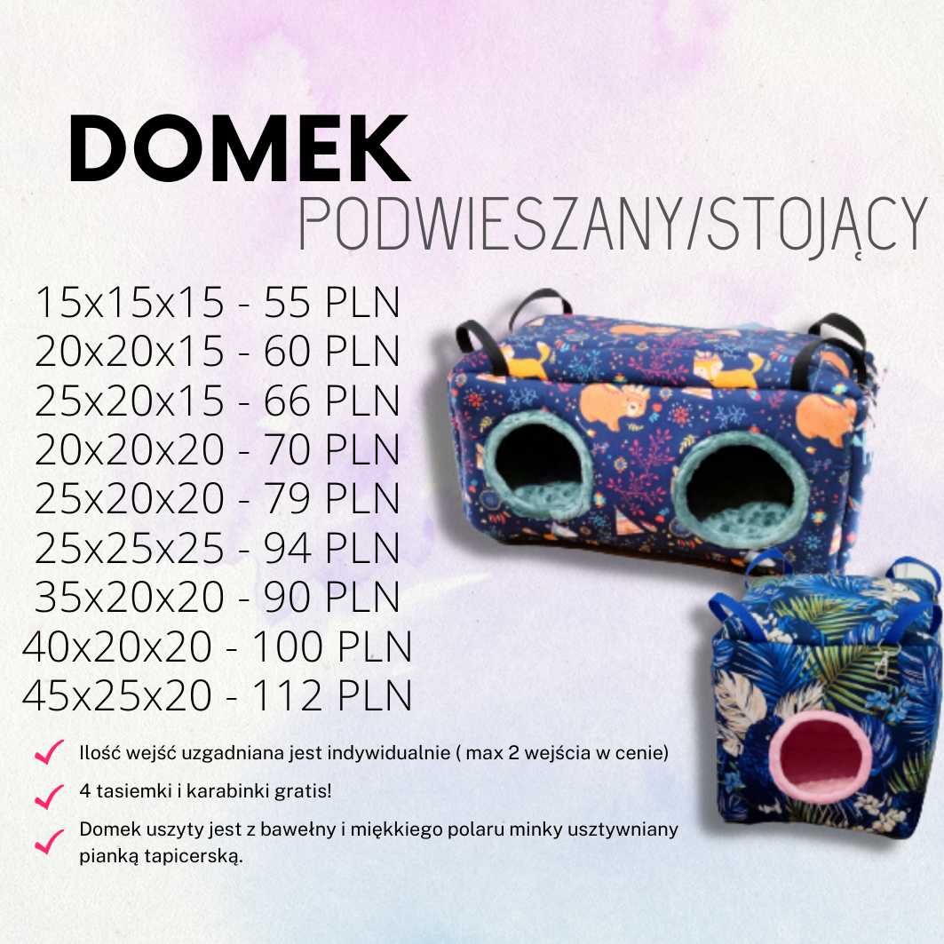 Domek 25x20x20 dla gryzoni świnki szynszyla jeża fretki królika