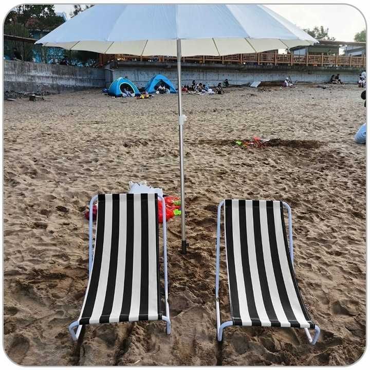 Składany leżak fotel turystyczny plażowy wygodny fotel