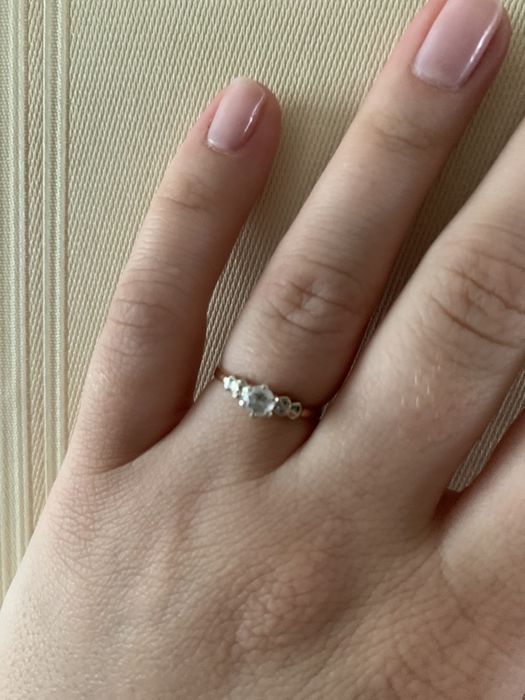 Золотое кольцо 585 проба цирконий фианит подарок на новый год