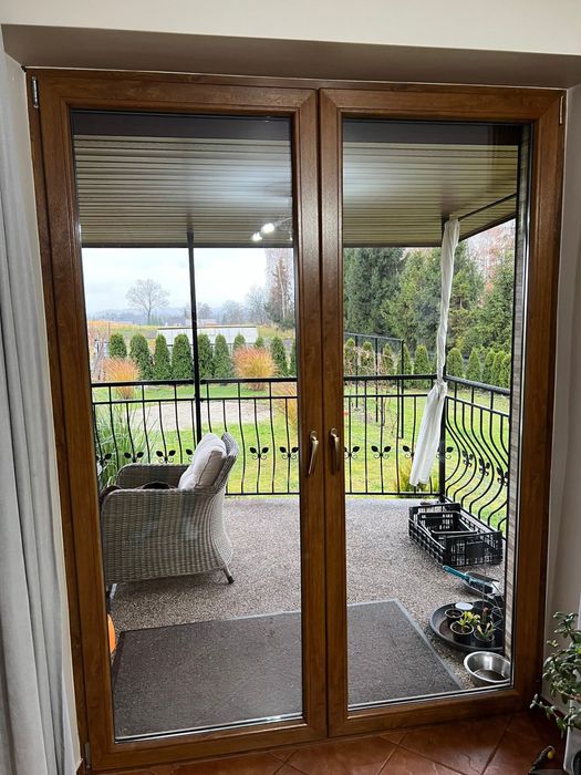 Okno  VEKA  pcv złoty dąb dwuszybowe