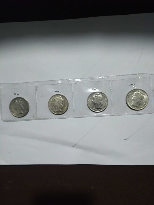 Quatro Moedas 50 Centavos República Portuguesa Prata 835