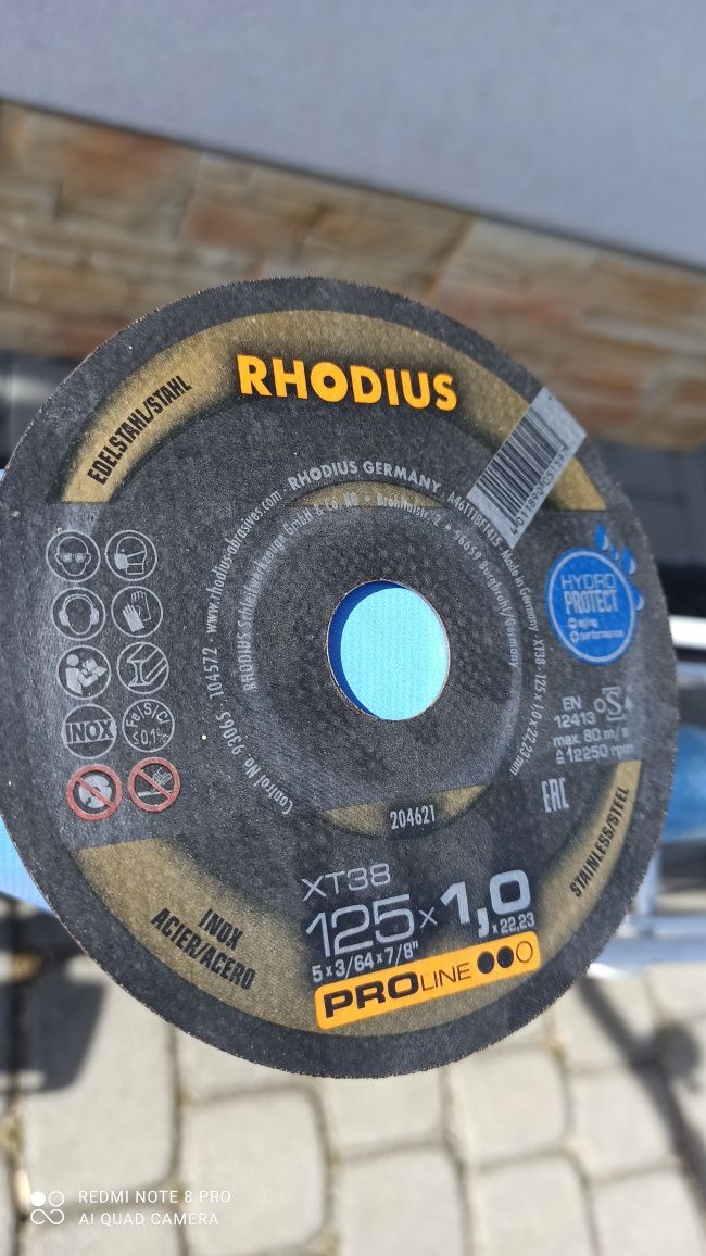 Płaska tarcza tnąca Rhodius XT38 Pro