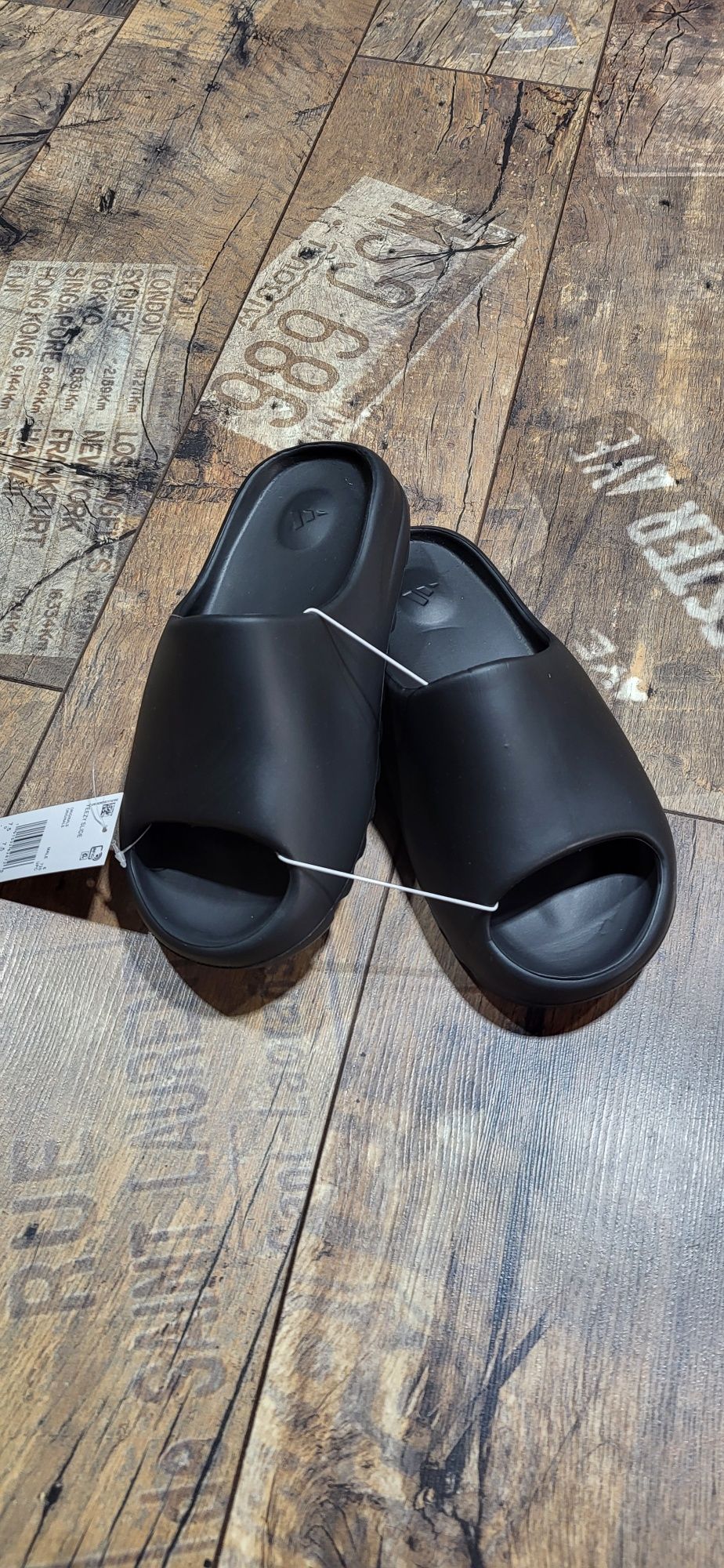 Czarne klapki yeezy slide unisex damskie męskie 41