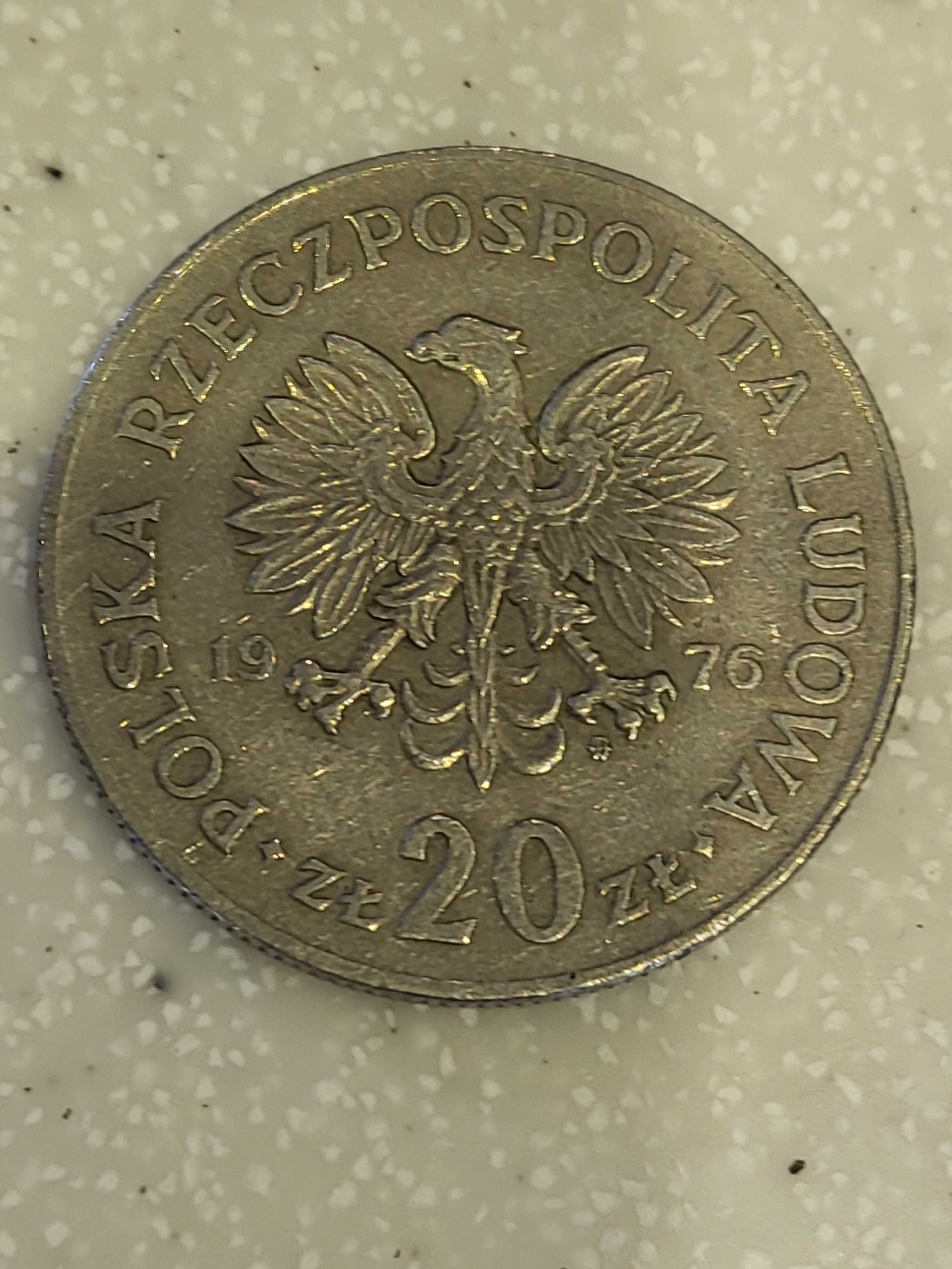 Moneta 20 ZŁ  NOWOTKO 1976 PRL znak menniczy