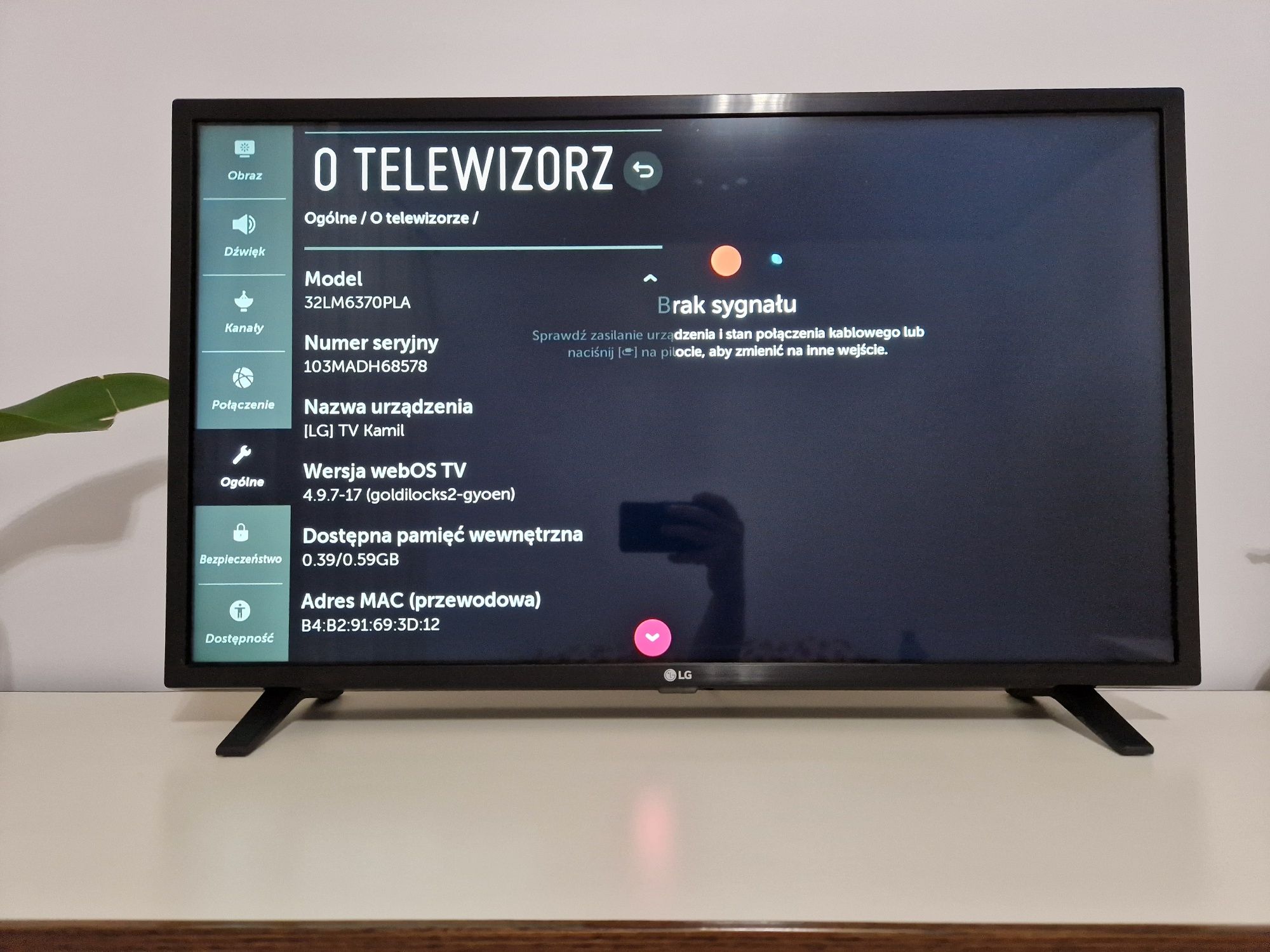 Telewizor LG 32LM6370PLA 32" LED SMART TV