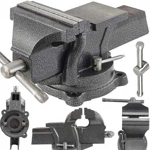 MOCNE IMADŁO ŚLUSARSKIE Obrotowe Z Kowadłem Żeliwne 125mm Stal Hartow