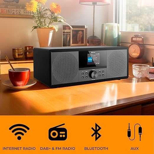 Radio sieciowe dab+ fm Denver mir-270B wieża bluetooth cd aux internet