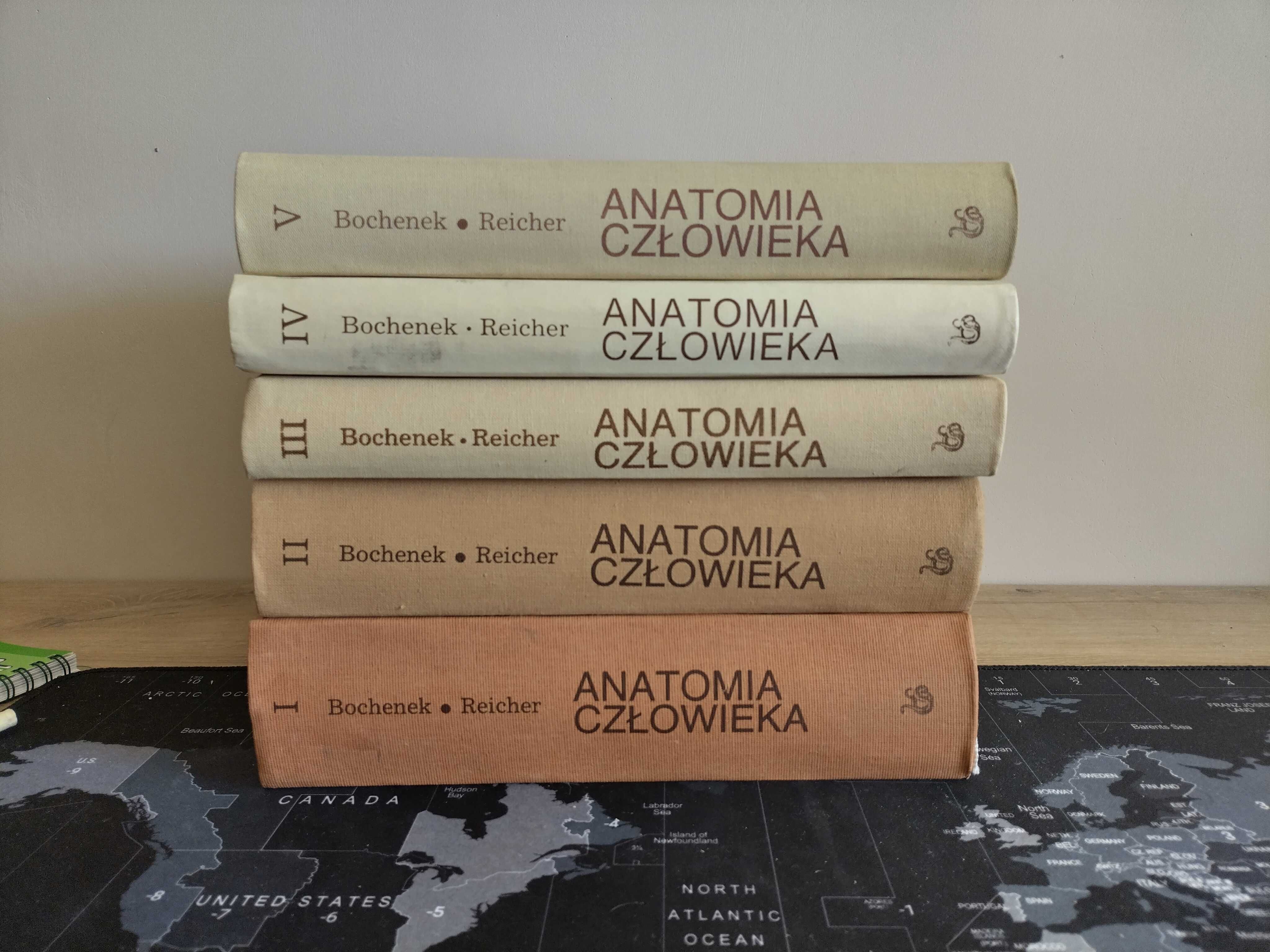 Anatomia człowieka. A. Bochenek, Tomy I-V
