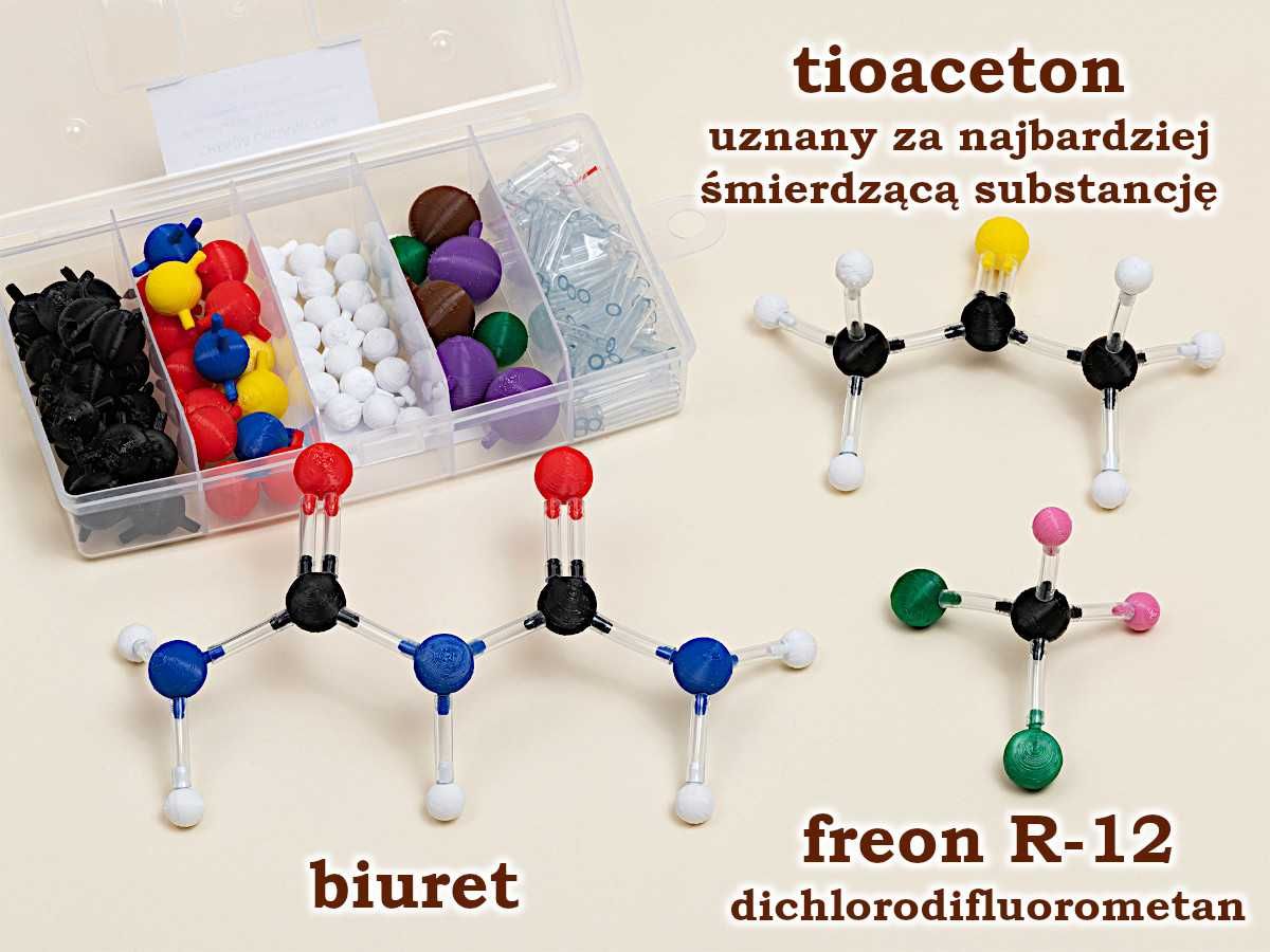 Modele atomów CHEMIA ORGANICZNA szkoła podstawowa, 200 elementów